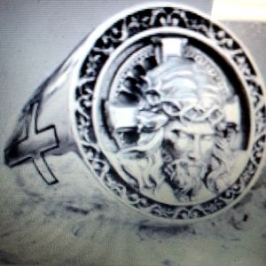JESUS RING 925 STERLING SILVER
